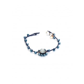 Bracciale uncinetto con Castone